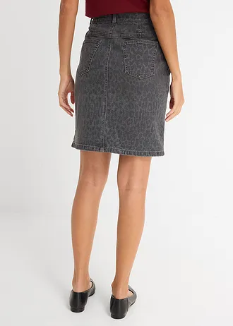 Jupe en jean • gris denim léopard • Boutique bonprix