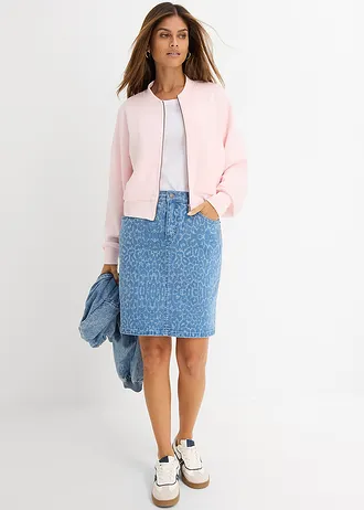 Džínová sukně • světle modrý denim s leopardím potiskem • bonprix obchod