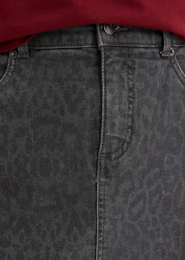 Jupe en jean • gris denim léopard • product-page.page-title-suffix
