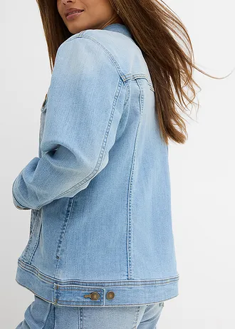 Geacă din material elastic de blugi, model basic • bleu denim • magazin bonprix