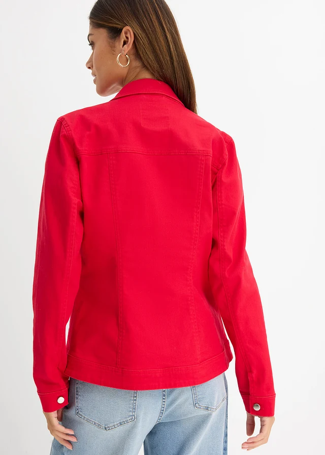 Veste en jean, Couleur: rouge