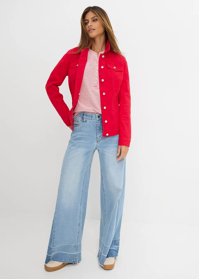 Spijkerjas, Kleur: rood