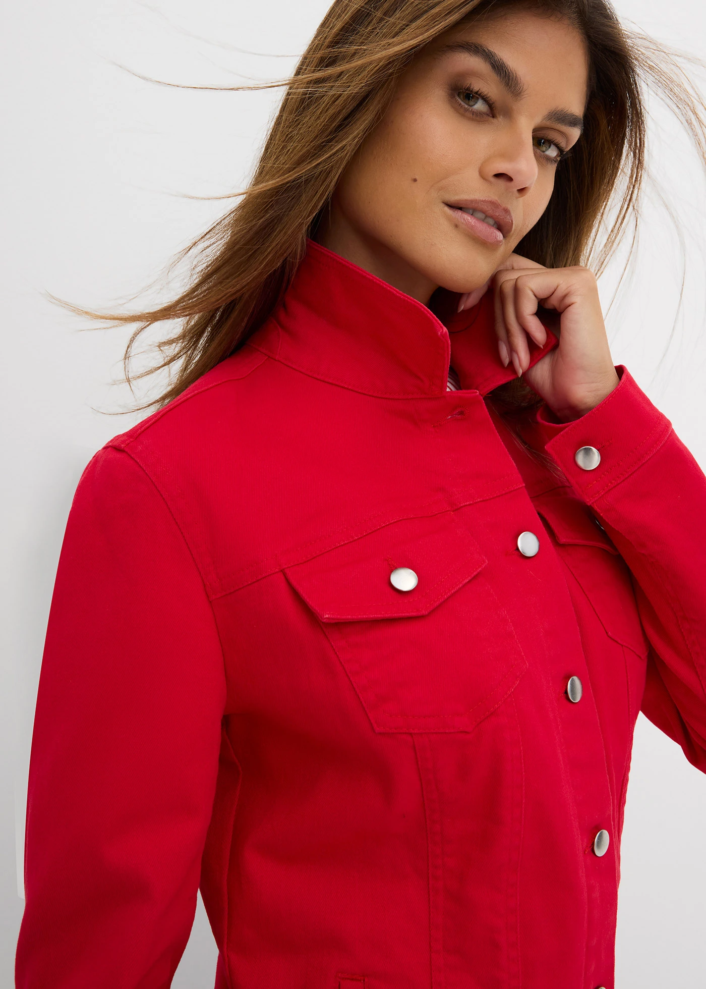 Spijkerjas • rood • bonprix online shop