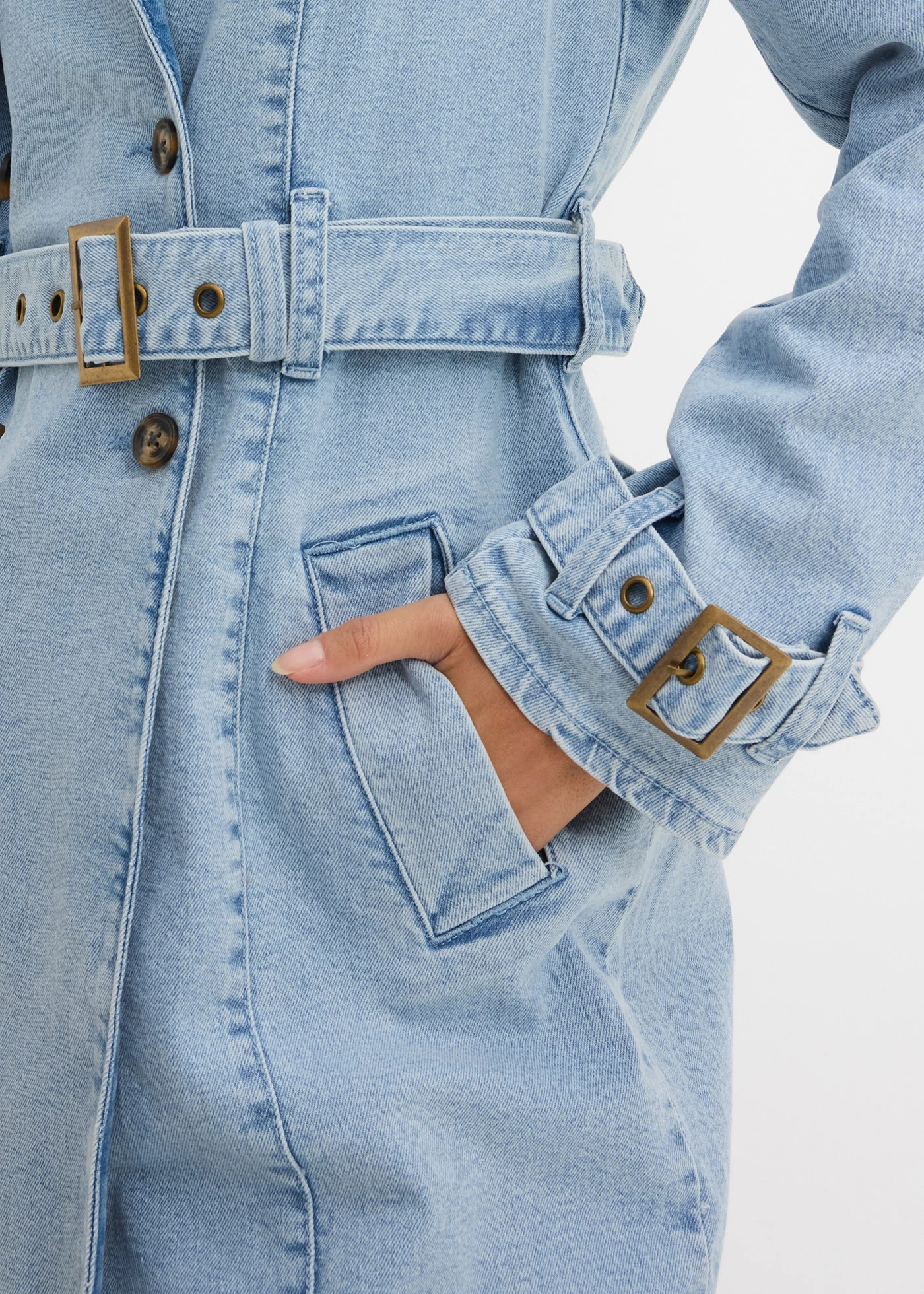 Trench en jean • bleu clair denim • Boutique bonprix