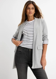 Jean slim, taille mi-haute, longueur 3/4 • noir denim used • Boutique bonprix