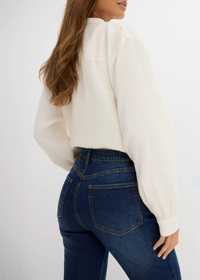Bootcut jeans high waist, cropped • blauw denim used • product-page.page-title-suffix
