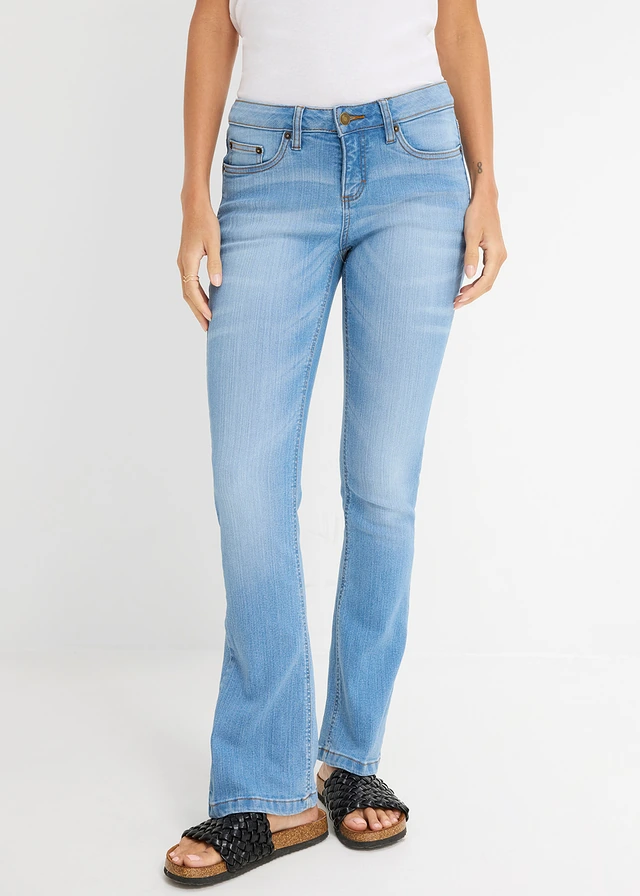 Bootcut stretch jeans, mid waist • lichtblauw denim used • product-page.page-title-suffix