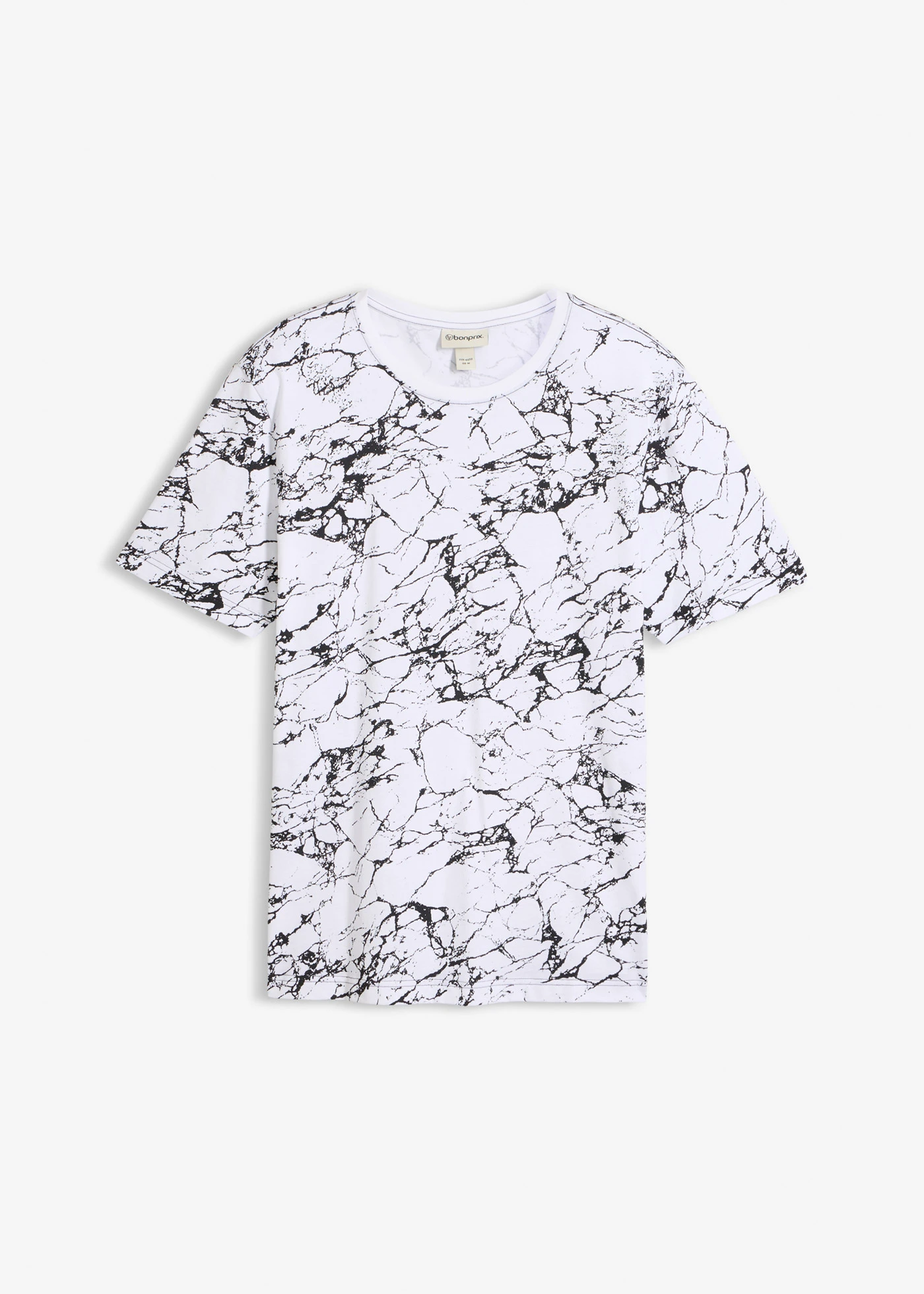 T-shirt z czystej bawełny organicznej • biało-czarny • sklep bonprix