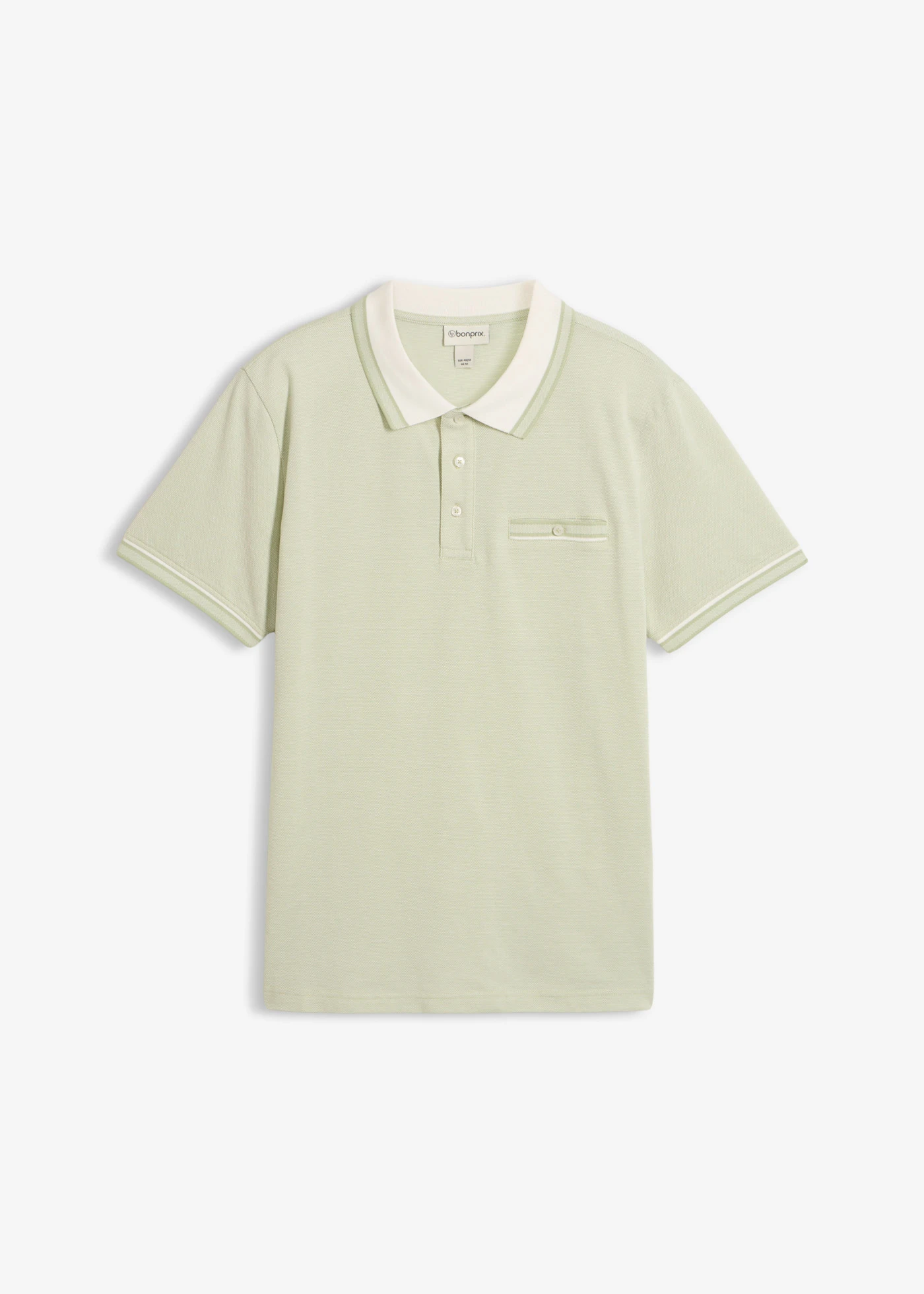 Polo tričko piké z bio bavlny • sivozelená melírované • obchod bonprix