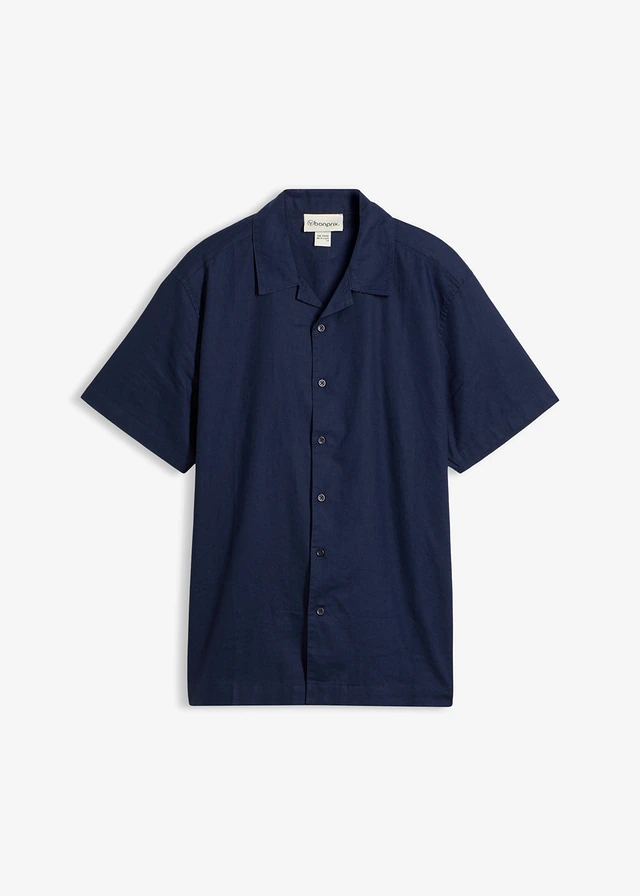 Košeľa s krátkym rukávom, Loose Fit • tmavomodrá • obchod bonprix