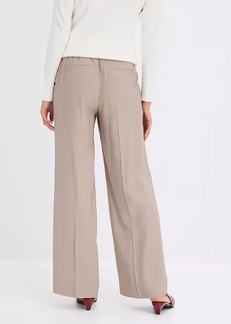 Lichte Marlene Dietrich broek met viscose • taupe • bonprix online shop