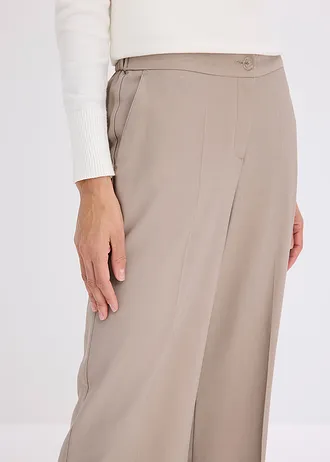 Lichte Marlene Dietrich broek met viscose • taupe • bonprix online shop