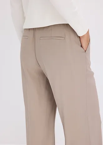 Pantalon large et léger à pinces • taupe • Boutique bonprix