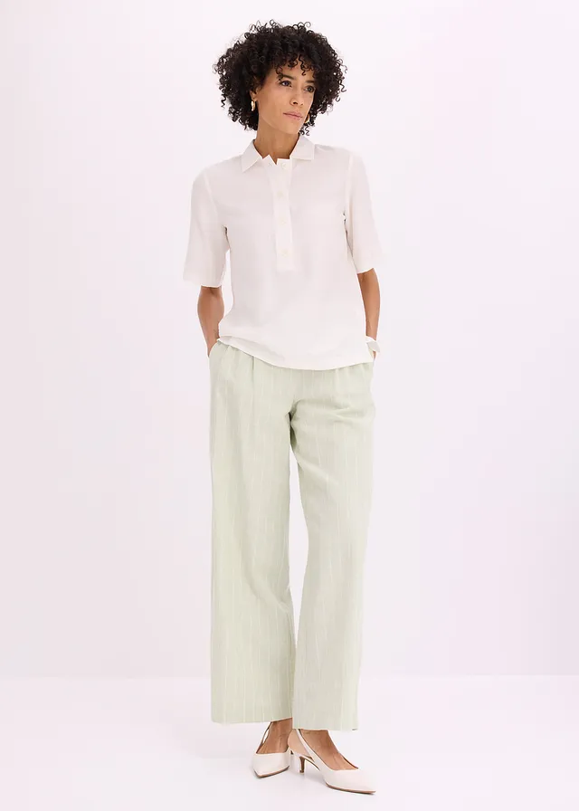 Blouse longue légèrement transparente • écru • product-page.page-title-suffix