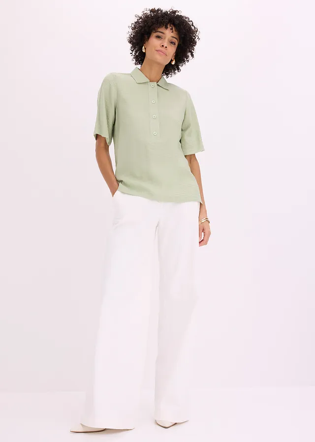 Blouse longue légèrement transparente • vert pâle • product-page.page-title-suffix