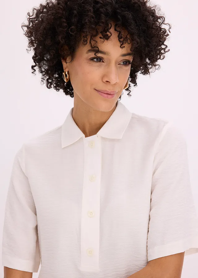 Blouse longue légèrement transparente • écru • product-page.page-title-suffix