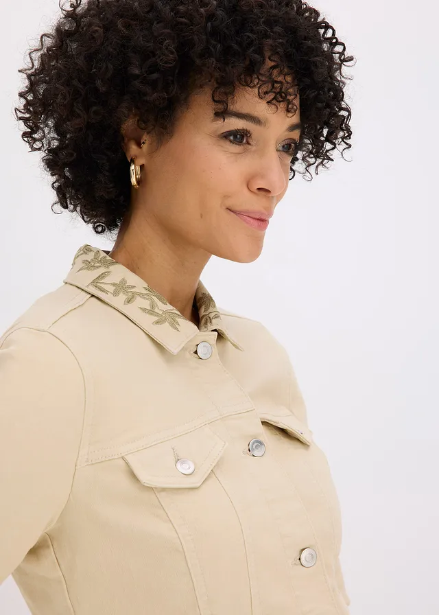 Veste en twill brodée • sable clair • product-page.page-title-suffix