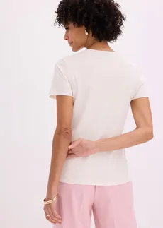 Shirt van katoen, Kleur: wolwit