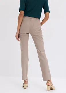 Pantalon en bengaline extensible, Couleur: taupe