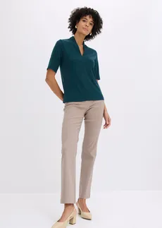 Bengaline stretch broek • taupe • bonprix online shop