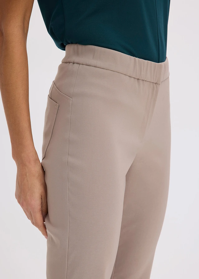 Bengaline stretch broek • taupe • product-page.page-title-suffix