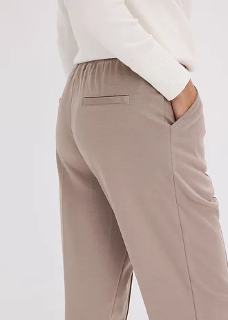 Pantalon élastiqué avec nervures devant • taupe • Boutique bonprix