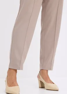 Pantaloni din jerse cu dungă, fără încheiere • gri-bej • magazin bonprix