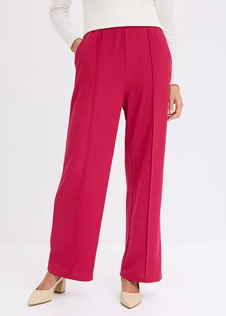 Pantalon élastiqué en interlock épais • magenta • Boutique bonprix