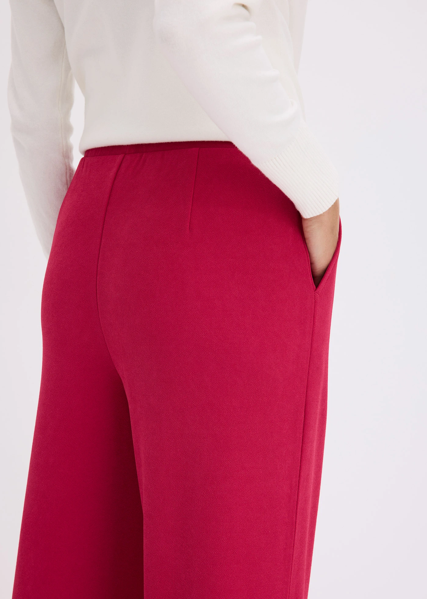 Pantalon élastiqué en interlock épais • magenta • Boutique bonprix