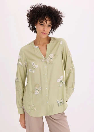 Viscose blouse met print • lichtgroen • bonprix online shop