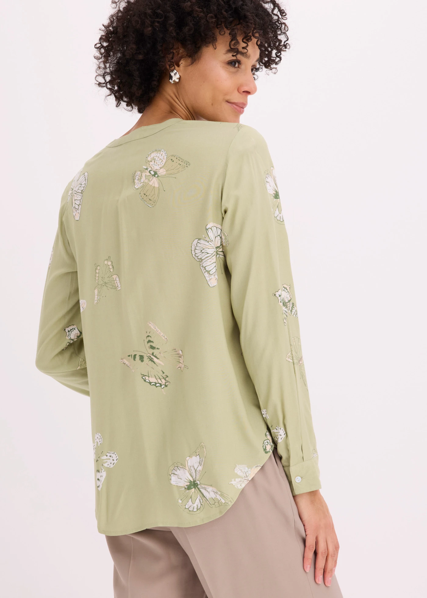 Chemisier imprimé en viscose • vert pâle • Boutique bonprix