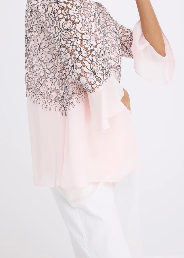 Tunique en dentelle • rose clair-noir floral • product-page.page-title-suffix