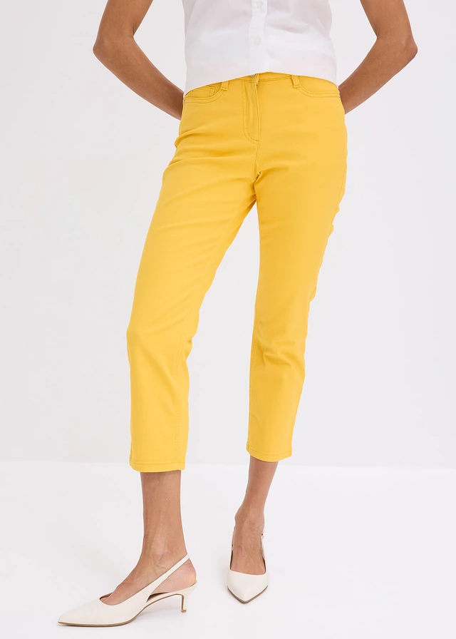 Pantalon extensible 7/8 • jaune safran • product-page.page-title-suffix