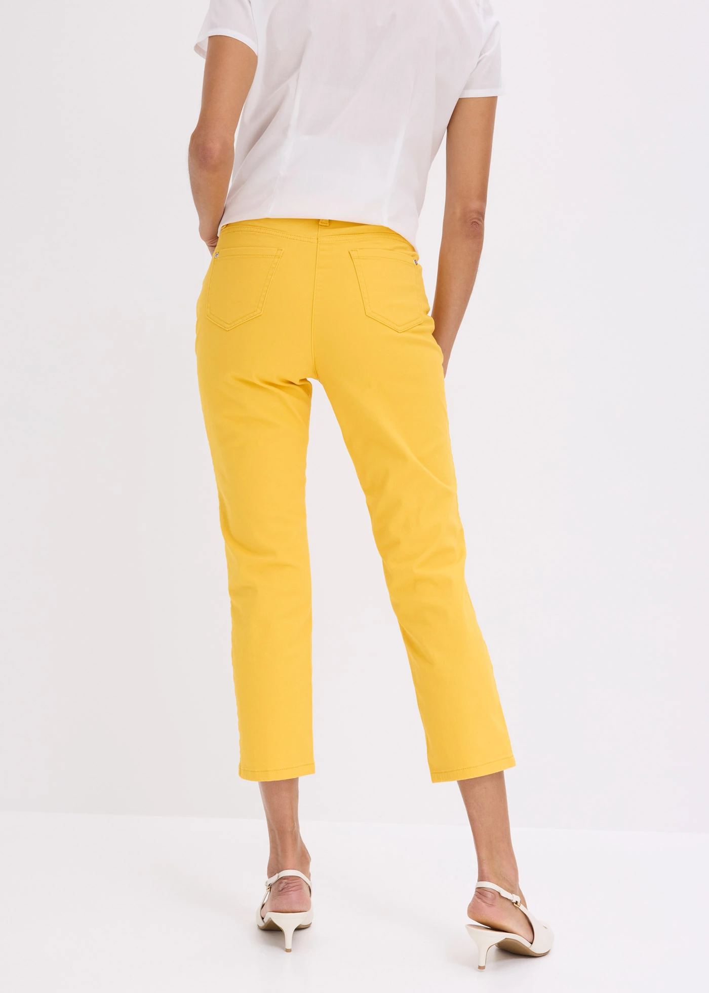 Pantalon extensible 7/8 • jaune safran • Boutique bonprix