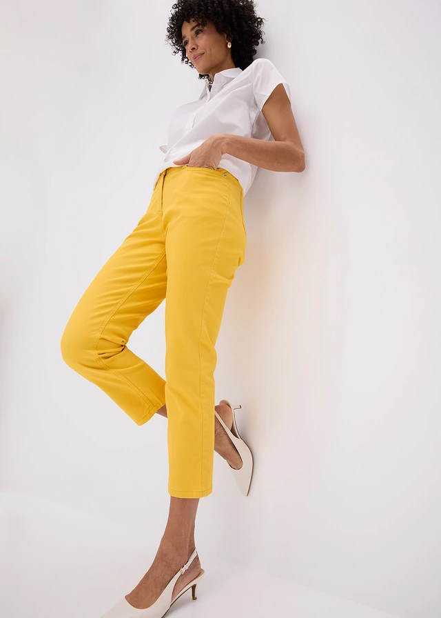 Pantalon extensible 7/8 • jaune safran • product-page.page-title-suffix