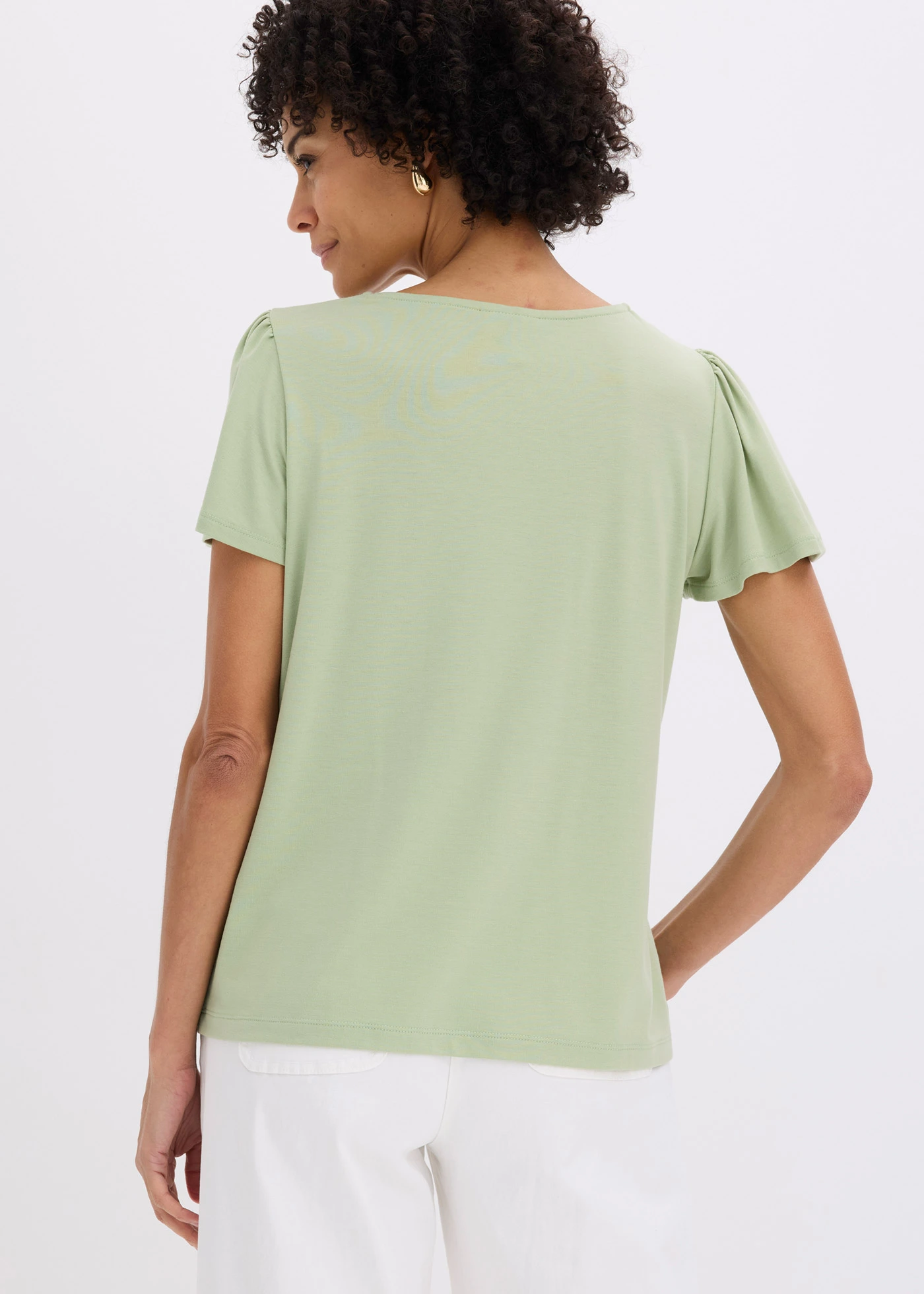 Shirt met knoopsluiting • grijsgroen • bonprix online shop