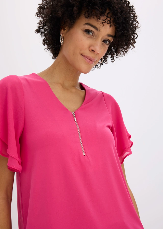 T-shirt avec manches en mousseline • fuchsia • product-page.page-title-suffix