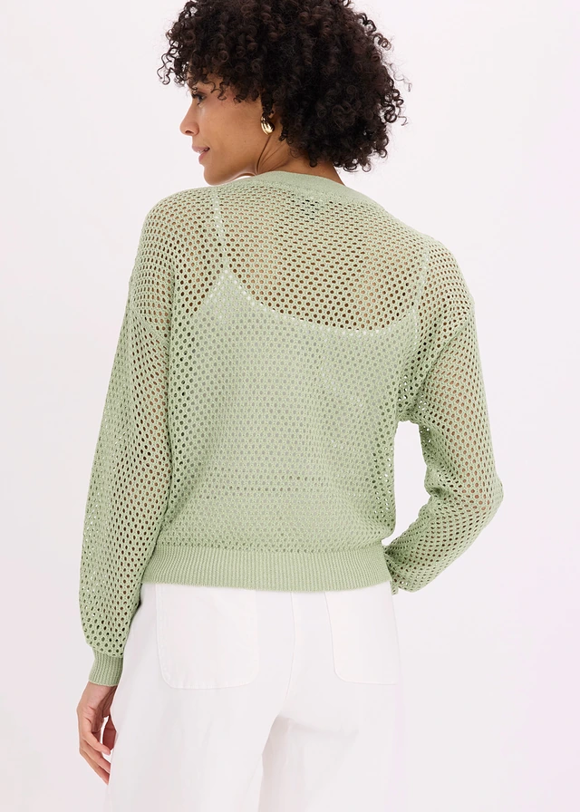 Gebreid vest, Kleur: grijsgroen/metallic