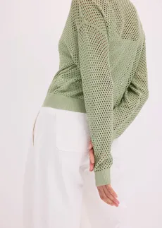 Pletený sveter • svetlozelená/metalízová • obchod bonprix