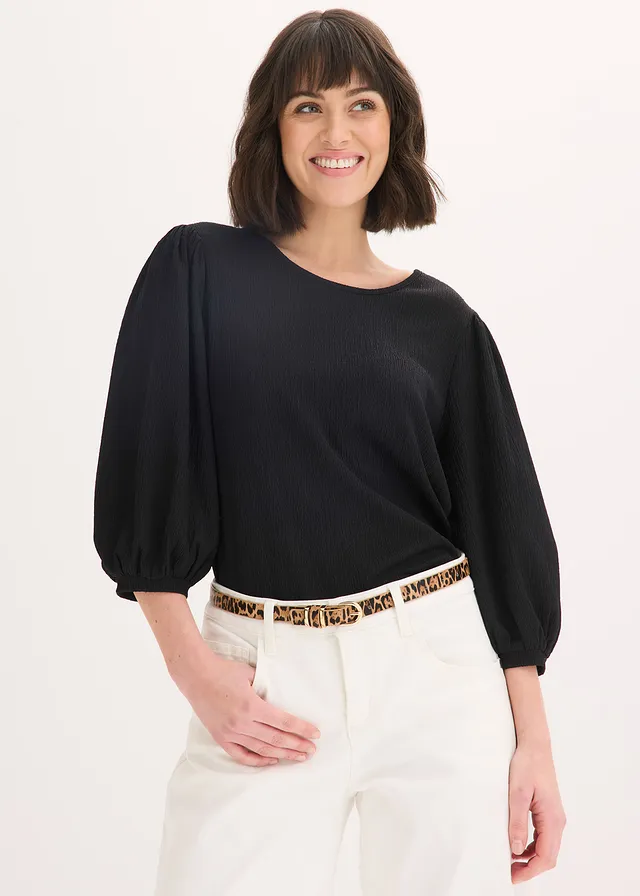 Riem met glanzende gesp (set van 3), Kleur: bruin-zwart