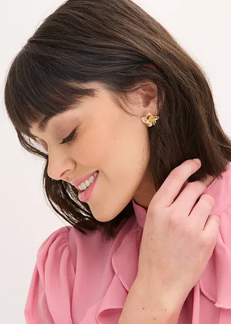 Boucles d’oreille fleurs • couleur dorée • Boutique bonprix