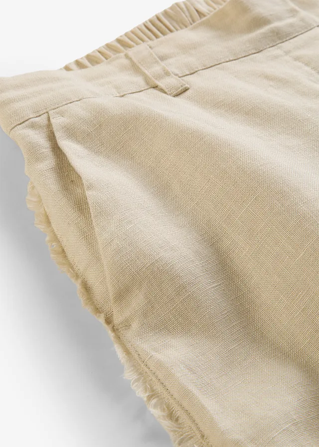 Linnen broek met wijde pijpen • lichtsand • product-page.page-title-suffix
