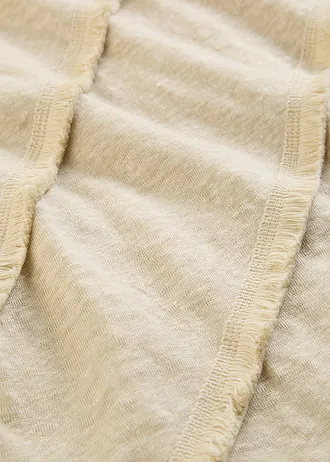 Bluză tricot din in 100% cu aplicații • bej nisipiu mat • magazin bonprix