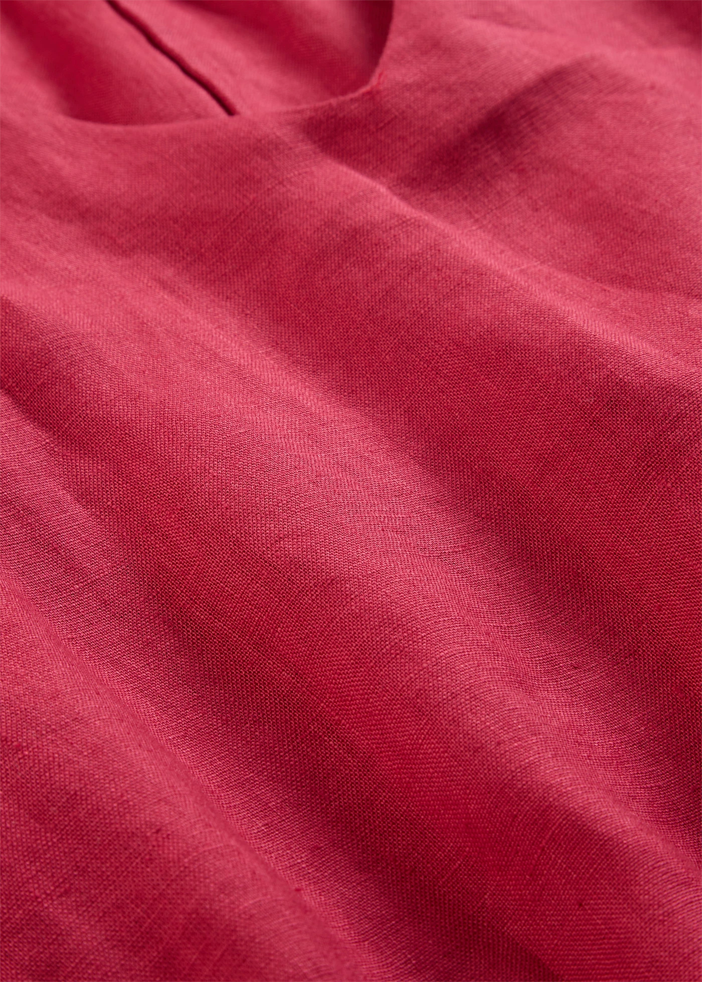 Korte jurk van puur linnen, 3/4 mouw • kersenrood • bonprix online shop