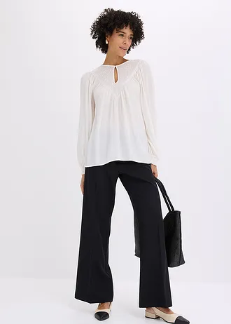 Tunique brodée • blanc-doré métallisé • Boutique bonprix