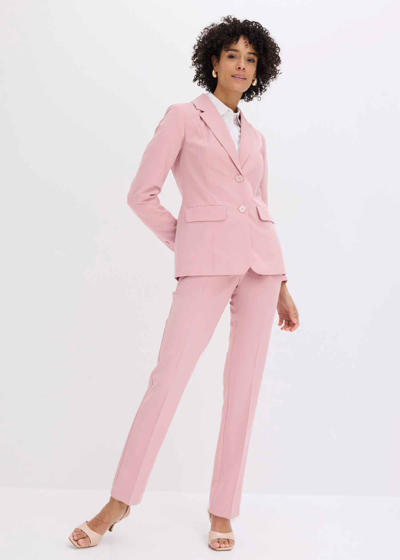 Costum cu pantaloni • roz cenuşiu • magazin bonprix