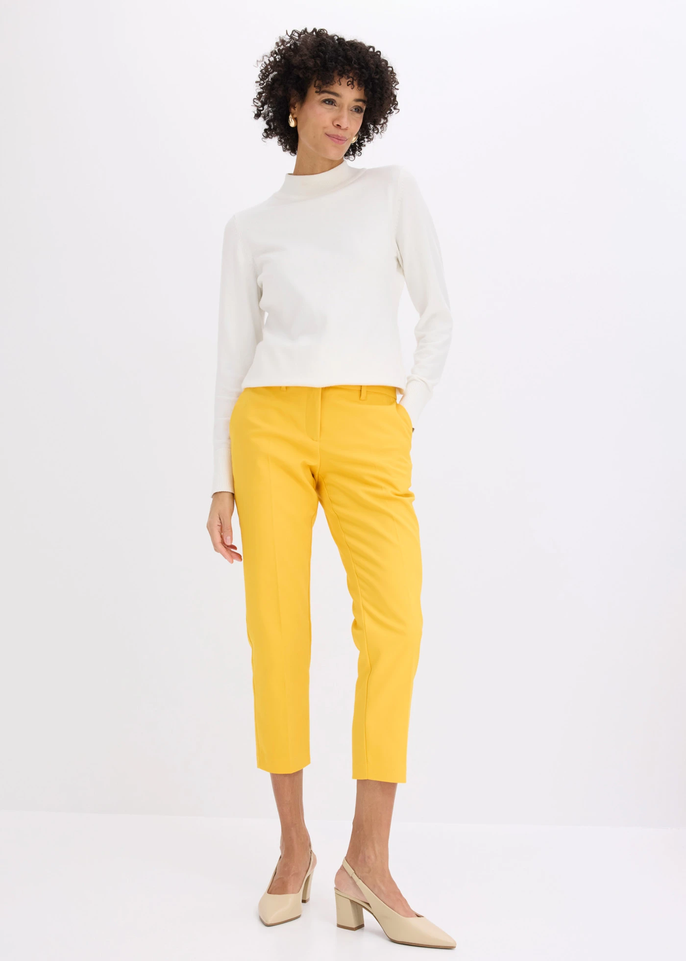 Pantalon 7/8 habillé • jaune safran • Boutique bonprix