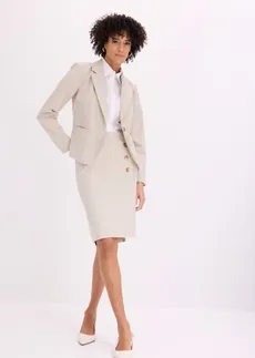 Spódnica ołówkowa w kratę, kolor: jasnożółty-jasny piaskowy w kratę