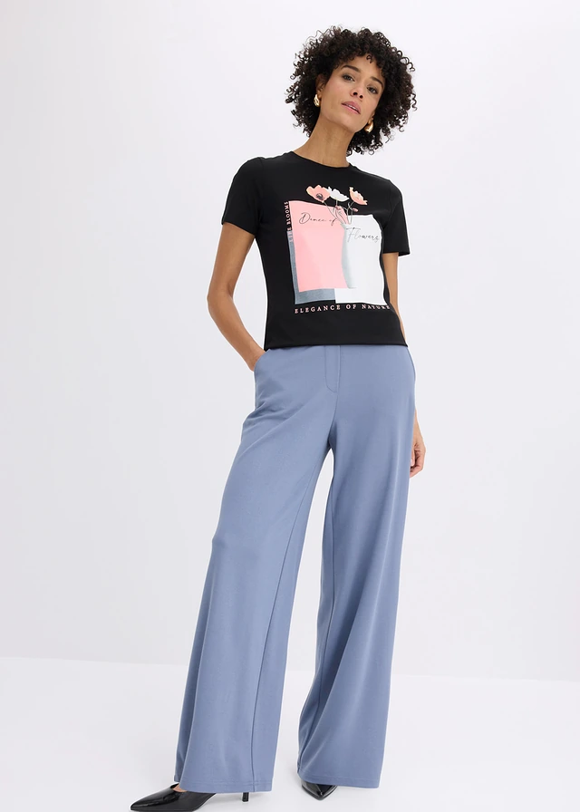 Shirt van katoen, Kleur: zwart