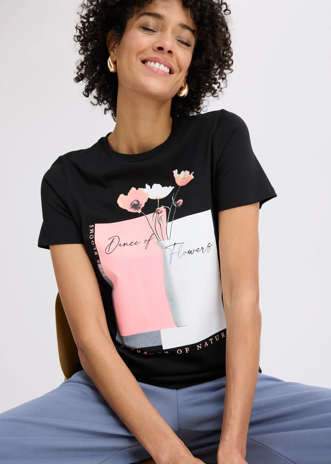 Bluză din bumbac • negru • magazin bonprix